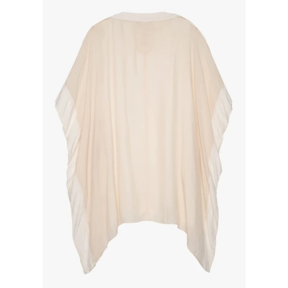 ZARA SRPLS White Cream Kaftan Flowy Oversized Dress Medium - Picture 5 of 10